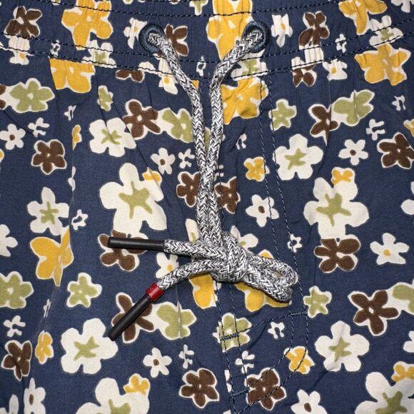 Katin USA Men's MD Medium Floral Swim Trunks Boardshorts Blue Lined Drawstring - Picture 7 of 10